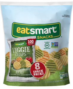 lot 102666 image: Eatsmart Snacks Veggie Crisps, 100 Calorie Multipack, Sea Salt, 8 Count (Pack of 6)