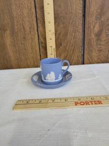 lot 1304 image: Wedgewood pale blue teacup and plate