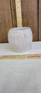lot 1310 image: Vintage Frankoma t7 pottery Tiki coconut planter vase