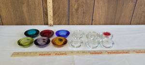 lot 1329 image: Glass tea candle holders