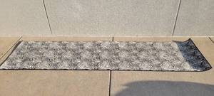 lot 1365 image: Zebra print rug and floral runner rug