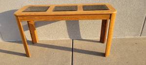 lot 1369 image: Sofa table wglass top