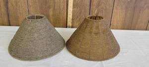 lot 1400 image: Pair of small beaded lampshades