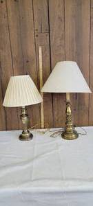 lot 1403 image: Brass lamps