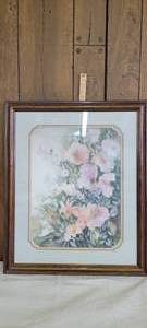 lot 1406 image: Floral hanging wall art Deirdre Heller