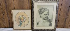 lot 1413 image: Self portrait hanging wall art