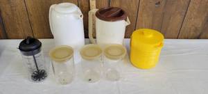 lot 1557 image: Pitchers and canisters