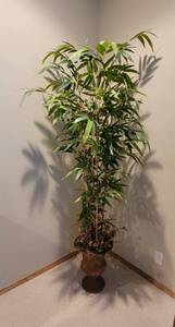lot 102 image: 78 Faux Tree with Metal Rustic Pot