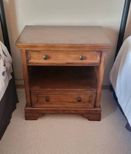 lot 103 image: Aspenhouse Nightstand - 2 Drawers with Power Supply Inside Drawer