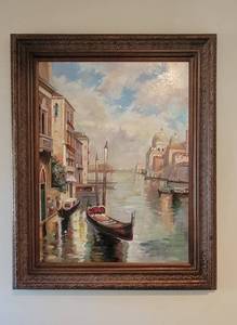 lot 145 image: Vienna Canal Original Oil Painting, Prestige Art Certificate of Authenticity, Registration # 85948, Framed (40 x 51)