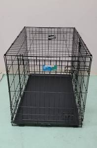 lot 248 image: Folding Double Door Dog Crate - 34 L x 23 W x 25 H