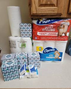 lot 251 image: Toilet Paper, Paper Towels and Kleenex
