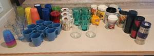 lot 261 image: Glasses and Insulated Mugs