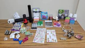 lot 272 image: Flashlights, Frangrance Wall Plug-Ins and Office Items