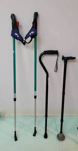 lot 280 image: Foot Solution Walking Sticks and 2 Canes