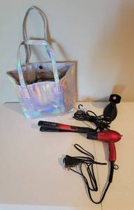 lot 303 image: Chi Lava Hair Straightener, Bag and BaByliss Pro Dryer