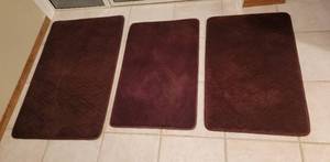 lot 311 image: (3) Memory Foam Rugs