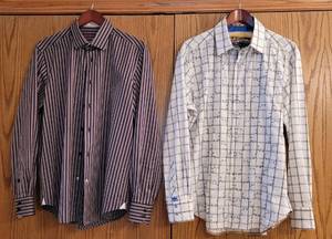lot 327 image: (2) Mens Large Robert Graham Long Sleeved Shirts