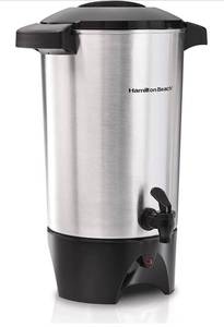 lot 57161 image: Hamilton Beach 45 Cup Coffee Urn and Hot Beverage Dispenser, Silver
