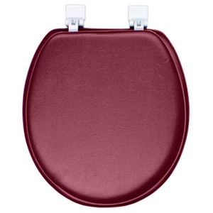 lot 55365 image: Ginsey Round Soft Cushion Toilet Seat, Merlot Red
