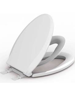 lot 55397 image: Elongated Toilet Seat With Built-In Toddler Seat, Potty Training Toilet Seat for Toddlers, Removable Seat Fits Both Adults and Children, Slow Close, Thicken Plastic Easy to Clean, Never Loosen, White