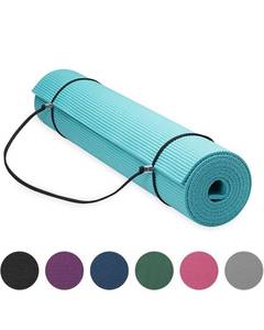 lot 55408 image: Gaiam Essentials Premium Yoga Mat with Yoga Mat Carrier Sling (72L x 24W x 14 Inch Thick