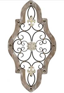 lot 55410 image: Stratton Home Decor S07678 Wall Decor, 15.87 W x 0.59 D x 29.92 H, Natural