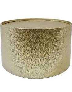 lot 55415 image: Christopher Knight Home 308945 Rache Modern Round Coffee Table with Hammered Iron, Gold, 26. 00�� L x 26. 00�� W x 17. 00�� H
