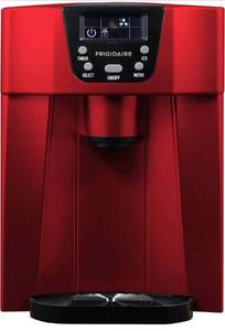 lot 57164 image: Frigidaire EFIC227-RED Compact Maker and Water Dispenser, 26lb of Ice per Day, Red
