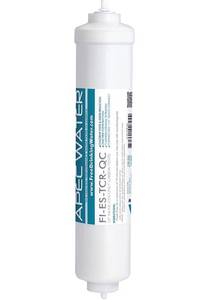 lot 57166 image: APEC Water Systems FI-ES-TCR-QC 10 High Capacity Inline Carbon Filter with 14 Quick Connect for Undersink Reverse Osmosis Water System Stage-5, 1 Count (Pack of 1), White