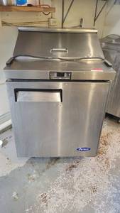 lot 2455 image: Commerical Salad Prep Table Refrigerator Model MSF8301GR