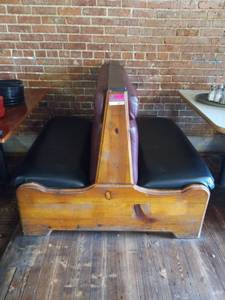 lot 8713 image: Double Sided Wooden Framed Booth (4ft X 4ft X 39)