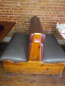 lot 8715 image: Double Sided Wooden Framed Booth (4ft X 4ft X 39)