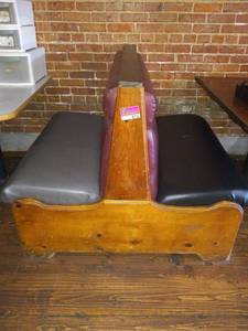 lot 8716 image: Double Sided Wooden Framed Booth (4ft X 4ft X 39)