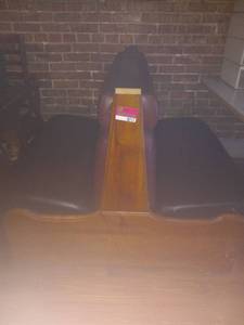 lot 8717 image: Double Sided Wooden Framed Booth (4ft X 4ft X 39)