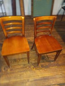 lot 8729 image: Solid Wood chairs