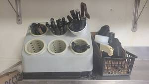 lot 8743 image: Steak Knives, Tongs, Ramekins and More