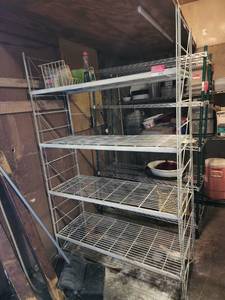 lot 8798 image: Industrial 4 Tier Shelf - Contents Not Included