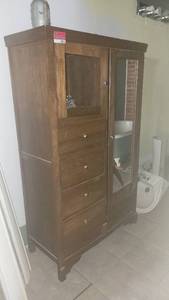 lot 8816 image: Wooden Antique Armoir