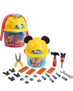 lot 39206 image: Disney Junior Mickey Mouse Handy Helper Tool Bucket Construction Role Play Set, 25-pieces, by Just Play