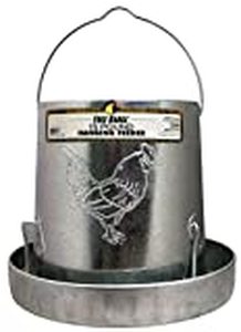 lot 39217 image: Galvanized Hanging Feeder Metal 15 Lb missing top hanging wire 