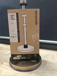 lot 39219 image: Kamenstein - 5263215 Kamenstein Perfect Tear Paper Towel Holder 13-Inch Gold