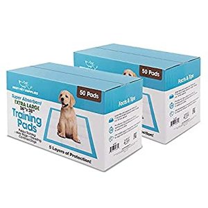lot 39223 image: Best Pet Supplies Disposable Puppy Pads for Whelping Puppies and Training Dogs, 100 Pack, Ultra Absorbent, Leak Resistant, and Track Free for Indoor Pets, Floor Protection - Baby Blue, 36 x 27.5 (B07VSHS1XZ)