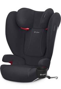 lot 73787 image: CYBEX Solution B-Fix High Back Booster Seat, Lightweight Booster Seat, Secure Latch Installation, Linear Side Impact Protection, 12-Position Adjustable Headrest, for Kids 40-120 Lbs, Volcano Black