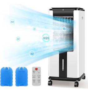 lot 73797 image: R.W.FLAME Air Cooler,Evaporative Air Cooler, 30IN Tower Fan, Built-in Ionizer,12H Timer,40°Oscillation,3 Modes&Speeds,LED Display, Remote Control with Ice Boxes for Home Office and Garage,Whte�