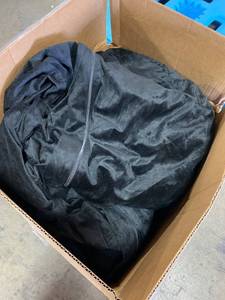lot 73811 image: Black Velvety Bean Bag Unknown Size Bit Box Its In Measures 24H x 24 W x 18 D