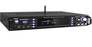 lot 30782 image: Wireless Bluetooth Home Stereo Amplifier - Hybrid Multi-Channel 3000 Watt Power Amplifier Home Audio Receiver System w AMFM Radio, MP3USB,AUX,RCA Karaoke Mic in - Rack Mount, Remote - P3301BAT
