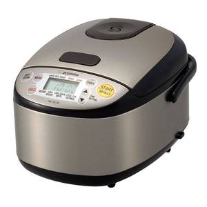 lot 33631 image: Zojirushi - Micom 0.6-Quart Rice Cooker - Stainless black