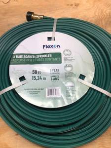 lot 39234 image: Flexon FLXFS50 Flexon 50 ft. 3 Tube Sprinkler Hose