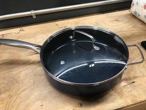 lot 39235 image: Blue Diamond Enhanced Ceramic Non Stick 12 Fryer with Lid